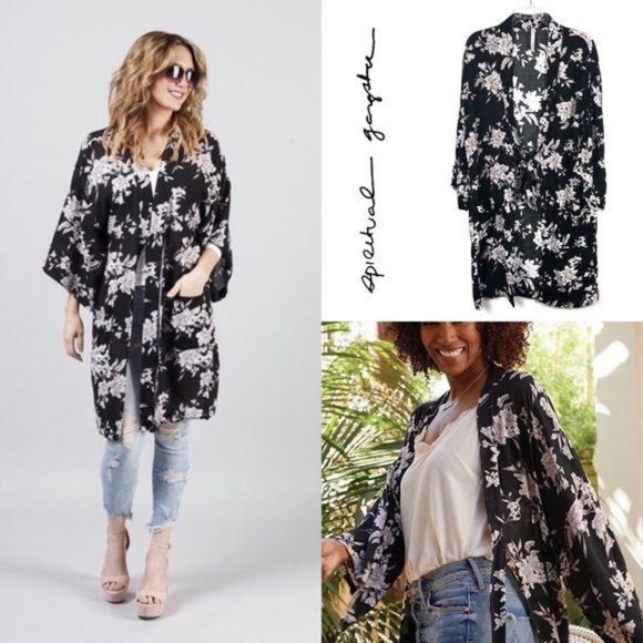 Spiritual Gangster Accessories - Spiritual Gangster Maya Floral Kimono Robe OS